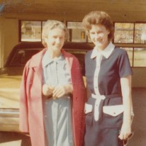 Mom (Della's mother-in-law but what we called her) and Norma Jean Welsh 1974